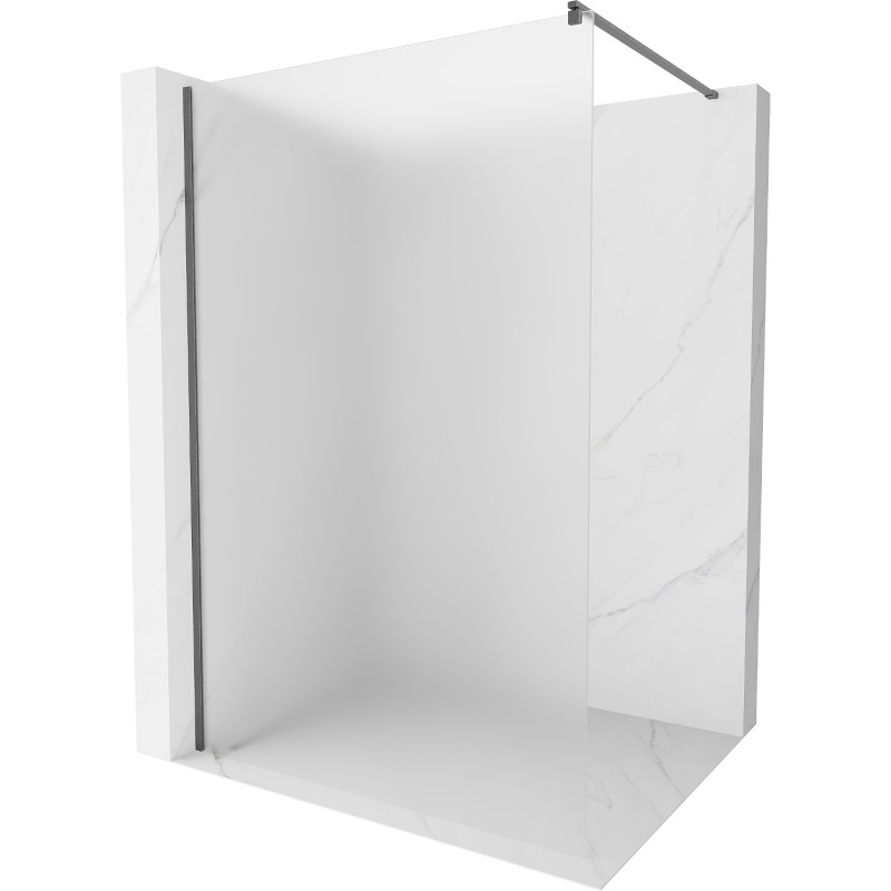 Mexen Kioto sprchová stena Walk-in 120 x 200 cm, námraza 8 mm, zbraň šedá kartáčovaná - 800-120-101-66-30