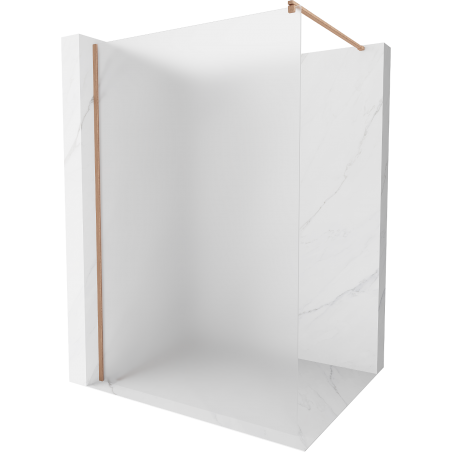 Mexen Kioto sprchová priečka Walk-in 70 x 200 cm, mrazené sklo 8 mm, brúsená meď - 800-070-101-65-30