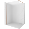 Mexen Kioto sprchová priečka Walk-in 70 x 200 cm, mrazené sklo 8 mm, brúsená meď - 800-070-101-65-30