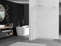 Mexen Kioto sprchová stena Walk-in 90 x 200 cm, mrazivý 8 mm, brúsený nikel - 800-090-101-97-30