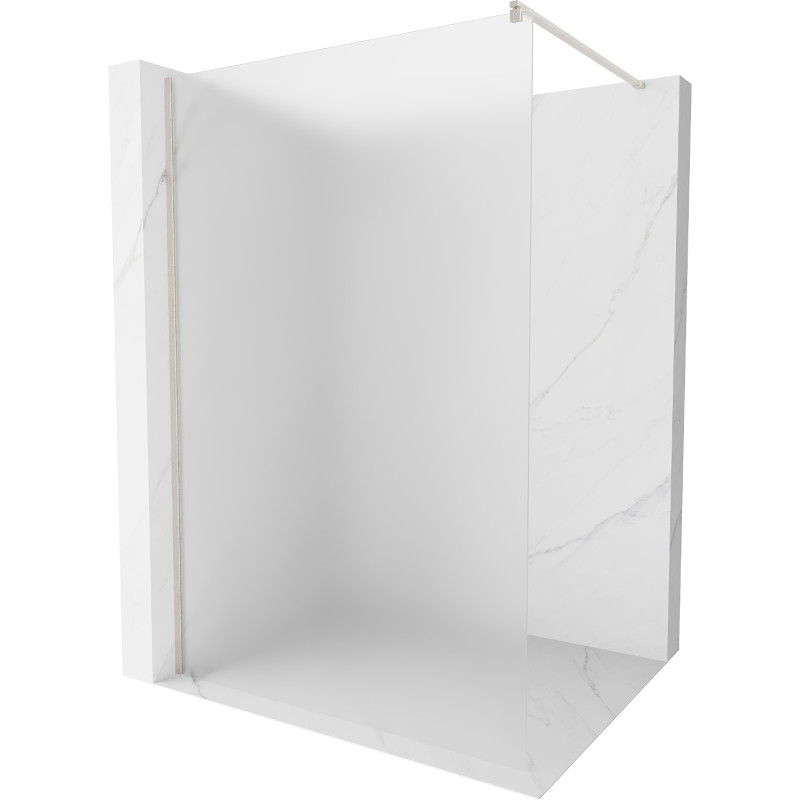 Mexen Kioto sprchová stena Walk-in 100 x 200 cm, matné sklo 8 mm, brúsený nikel - 800-100-101-97-30