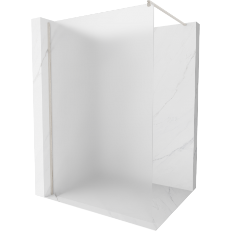 Mexen Kioto sprchová stena Walk-in 100 x 200 cm, matné sklo 8 mm, brúsený nikel - 800-100-101-97-30