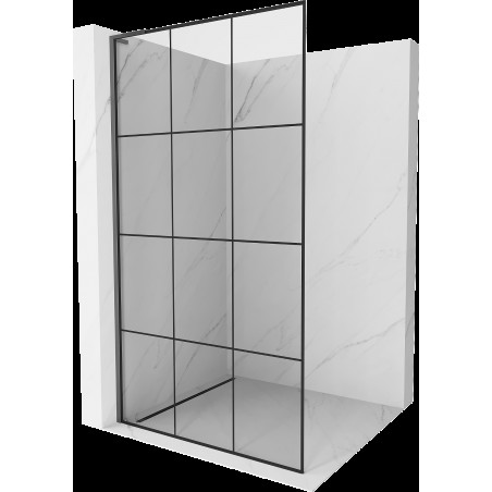 Mexen Kioto L sprchová zástena Walk-in 120 x 200 cm, čierny vzor, gun metal - 800-120-103-95-77