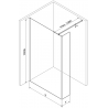 Mexen Kioto sprchová stena Walk-in 150 x 40 cm, čierny vzor, čierna - 800-150-212-70-70-040