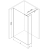 Mexen Kioto sprchová stena Walk-in 130 x 40 cm, čierny vzor, brúsený nikel - 800-130-212-97-70-040