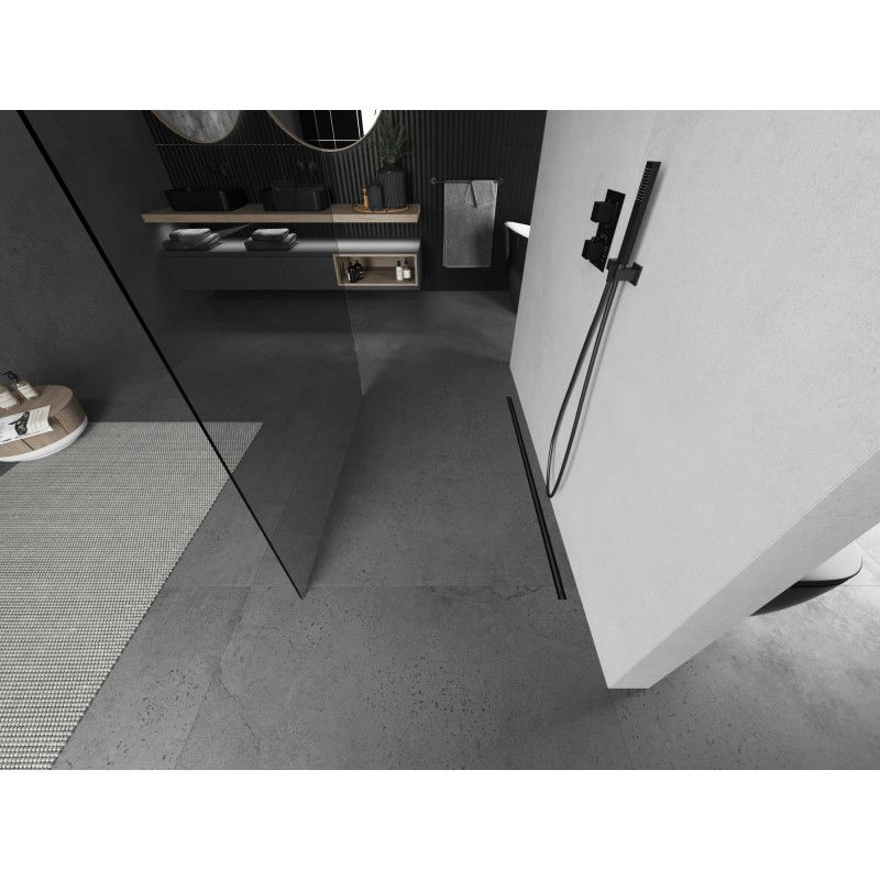 Mexen Kioto samostatná sprchová stena 145 x 200 cm, priehľadná 8 mm, gun metal - 800-145-002-95-00