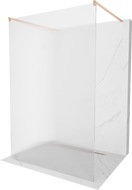 Mexen Kioto sprchová stena voľne stojaca 140 x 200 cm, sklo 8 mm, brúsenej medi - 800-140-002-65-09
