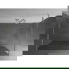 Mexen Kioto voľne stojaca sprchová zástena 120 x 200 cm, sklo 8 mm, brúsený nikel - 800-120-002-97-09