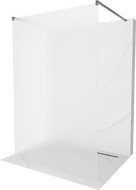 Mexen Kioto voľne stojaca sprchová stena 100 x 200 cm, matné sklo 8 mm, gun metal - 800-100-002-95-30