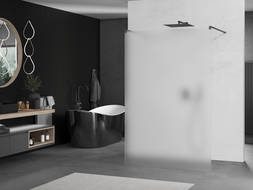 Mexen Kioto voľne stojaca sprchová stena 120 x 200 cm, mráz 8 mm, gun metal - 800-120-002-95-30