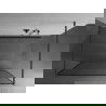 Mexen Kioto voľne stojaca sprchová zástena 140 x 200 cm, čierny vzor 8 mm, gun metal - 800-140-002-95-70