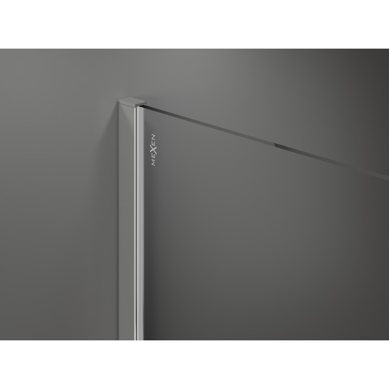 Mexen Kioto sprchová stena Walk-in 70 x 200 cm, biela vlna 8 mm, chrómová - 800-070-101-01-97