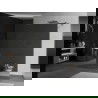 Mexen Kioto voľne stojaca sprchová zástena 130 x 200 cm, zrkadlo 8 mm, gun metal - 800-130-002-95-50