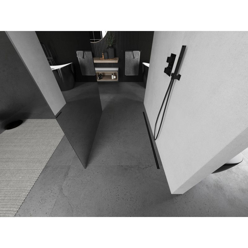 Mexen Kioto samostatná sprchová stena 130 x 200 cm, zrkadlo 8 mm, gun metal - 800-130-002-95-50