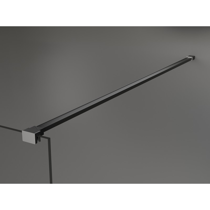 Mexen Kioto sprchová stena Walk-in 70 x 200 cm, prúžky 8 mm, tmavý kov - 800-070-101-95-09