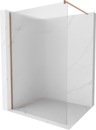 Mexen Kioto sprchová stena Walk-in 80 x 200 cm, prúžky 8 mm, brúsená meď - 800-080-101-65-09