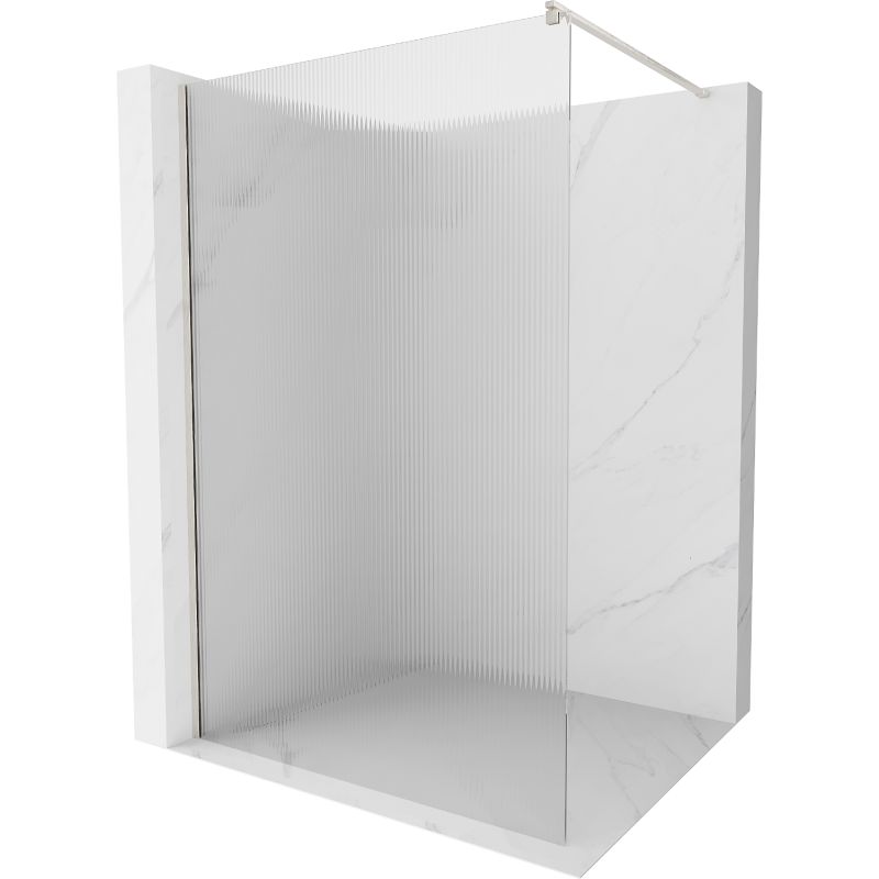Mexen Kioto sprchová stena Walk-in 70 x 200 cm, sklo 8 mm, brúsený nikel - 800-070-101-97-09