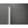 Mexen Kioto zaoblená sprchová zástena 90 x 200 cm, Priehľadné 8 mm, Biela - 800-090-101-20-06