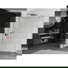 Mexen Kioto zaoblená sprchová stěna Walk-in 120 x 200 cm, transparentní 8 mm, matná gun gray - 800-120-101-66-06