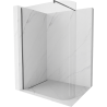 Mexen Kioto zaoblená sprchová stena Walk-in 130 x 200 cm, transparentná 8 mm, gun gray brúsená - 800-130-101-66-06