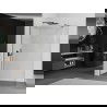 Mexen Kioto zaoblený sprchový panel Walk-in 80 x 200 cm, transparent 8 mm, gun metal - 800-080-101-95-06