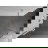 Mexen Kioto zaoblená sprchová stěna Walk-in 120 x 200 cm, transparentní 8 mm, kartáčovaná měď - 800-120-101-65-06