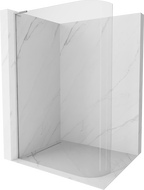 Mexen Kioto L zaokrúhlená sprchová stena Walk-in 110 x 200 cm, transparentná, chróm - 800-110-103-01-06