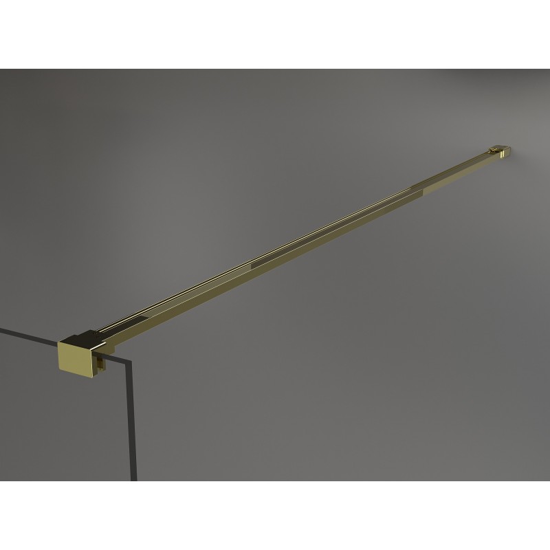 Mexen Kioto sprchová stena Walk-in 150 x 200 cm, transparentná 8 mm, zlatá - 800-150-101-50-00