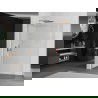 Mexen Kioto L sprchová stena zaoblená Walk-in 80 x 200 cm, transparentná, kartáčovaný mosadz - 800-080-103-65-06