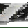 Mexen Kioto L zaoblená sprchová stena Walk-in 100 x 200 cm, transparentná, zlatá - 800-100-103-50-06