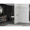 Mexen Kioto L oblá walk-in sprchová stěna 80 x 200 cm, transparentní, kartáčovaný zlato - 800-080-103-55-06