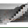 Mexen Kioto+ sprchová stena s poličkou Walk-in 100 x 200 cm, transparentná, brúsená meď - 800-100-121-65-00