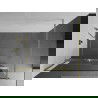 Mexen Kioto+ sprchová stena s policou Walk-in 75 x 200 cm, transparentná, zlatá kartáčovaná - 800-075-121-55-00