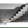 Mexen Kioto+ sprchovací stěna s poličkou Walk-in 120 x 200 cm, černý vzor, kartáčovaná měď - 800-120-121-65-78
