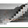 Mexen Kioto+ sprchová stěna s poličkou Walk-in 140 x 200 cm, bílý vzor, kartáčovaná měď - 800-140-121-65-85