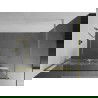 Mexen Kioto+ sprchový panel s poličkou Walk-in 140 x 200 cm, biely vzor, zlatý brúsený - 800-140-121-55-85