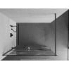 Mexen Kioto+ sprchová stena s poličkou Walk-in 70 x 200 cm, biely vzor, gun metal - 800-070-121-95-97