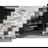 Mexen Kioto+ sprchová stena s policou Walk-in 80 x 200 cm, biely vzor, gun metal - 800-080-121-95-97