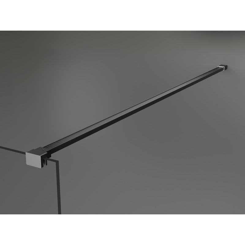 Mexen Kioto+ sprchová stena s poličkou Walk-in 120 x 200 cm, biela vlna, gun metal - 800-120-121-95-97