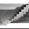 Mexen Kioto+ sprchová stena s poličkou Walk-in 120 x 200 cm, biely vzor, brúsená meď - 800-120-121-65-97