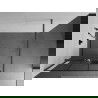 Mexen Kioto+ sprchový panel s policí Walk-in 110 x 200 cm, černý vzor, kartáčovaný gun gray - 800-110-121-66-77