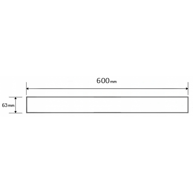 Mexen Flat Kryt M12 na lineárny odtok 60 cm. inox - 1021060