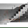 Mexen Kioto+ sprchový panel so stojanom Walk-in 100 x 200 cm, čierny vzor, brúsená meď - 800-100-121-65-77