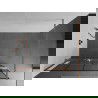 Mexen Kioto+ sprchový panel so sklenenou poličkou Walk-in 130 x 200 cm, čierny vzor, brúsená meď - 800-130-121-65-77