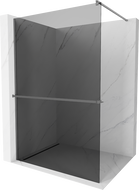 Mexen Kioto+ sprchová stena s poličkou Walk-in 100 x 200 cm, grafit, gun metal - 800-100-121-95-40