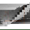Mexen Kioto+ sprchová stena s poličkou Walk-in 140 x 200 cm, grafit, brúsená meď - 800-140-121-65-40