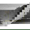 Mexen Kioto+ sprchovací stěna s policí Walk-in 100 x 200 cm, grafit, zlato broušené - 800-100-121-55-40