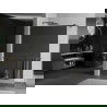 Mexen Kioto+ sprchová zástena s poličkou Walk-in 140 x 200 cm, zrkadlo, gun metal - 800-140-121-95-50