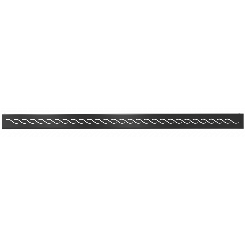 Mexen Flat M18 kryt odtokového žľabu 90 cm, čierny - 1723090