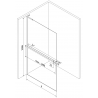 Mexen Kioto+ L sprchová stena s poličkou Walk-in 70 x 200 cm, transparentná/matná, gun metal - 800-070-123-95-35